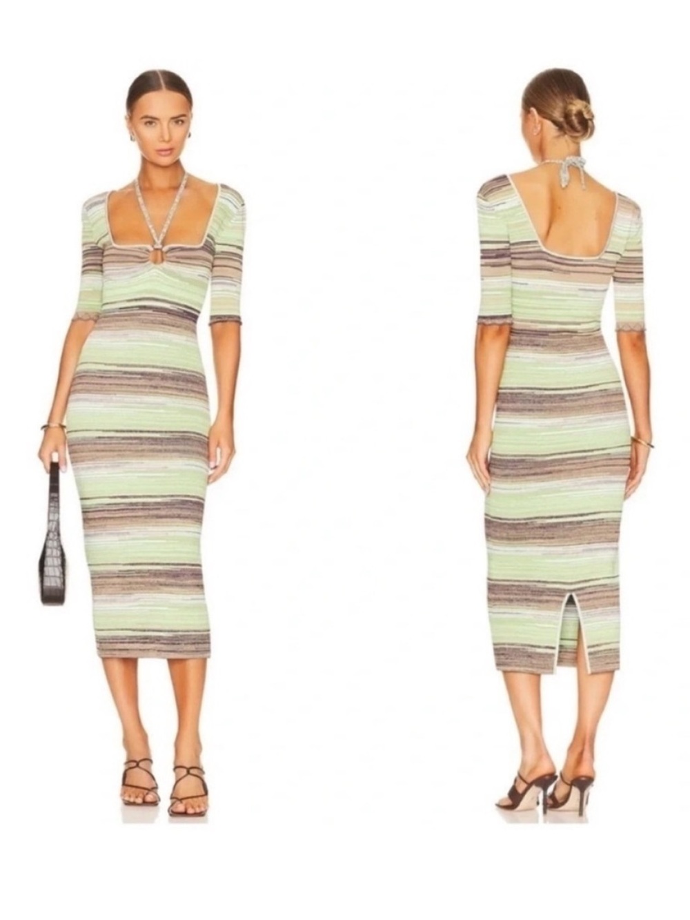 Veronica Beard Kante Knit Halter Midi Dress NWT - Picture 5 of 9